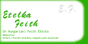 etelka feith business card